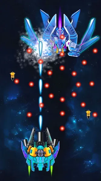 Скачать взломанную Galaxy Attack: Shooting Game (Гэлэкси Аттак)  [МОД Menu] — полная версия apk на Андроид screen 5