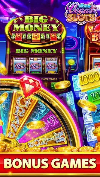 Взломанная VEGAS Slots by Alisa – Free Fu (Вегас Слоты от Алисы)  [МОД Mega Pack] — полная версия apk на Андроид screen 1