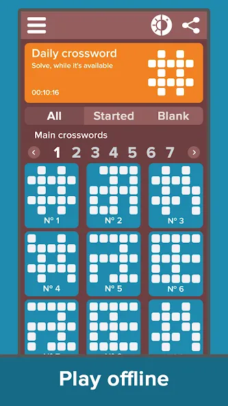 Взлом Crossword: Grand collection  [МОД Menu] — полная версия apk на Андроид screen 3