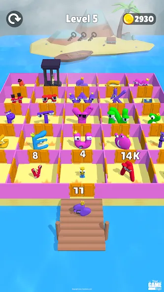 Взломанная Alphabet Battle: Room Maze (Алфавит батл)  [МОД Mega Pack] — последняя версия apk на Андроид screen 4