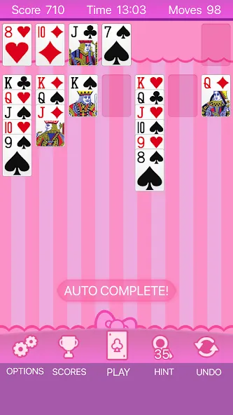 Взломанная Pink Solitaire (Пинк Солитер)  [МОД Menu] — полная версия apk на Андроид screen 1