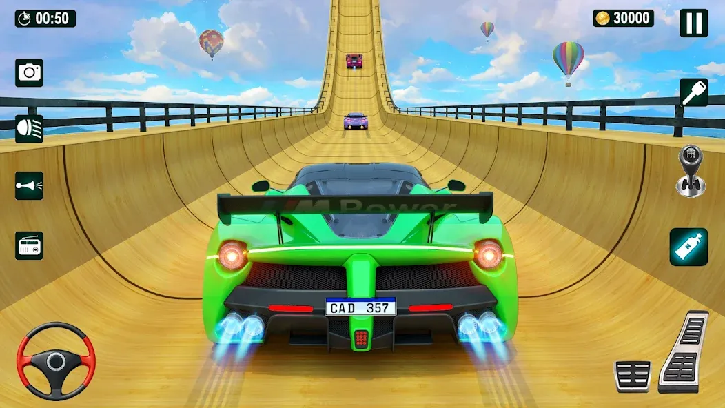 Скачать взлом GT Car Stunt 3D: Ramp Car Game  [МОД Бесконечные деньги] — стабильная версия apk на Андроид screen 1