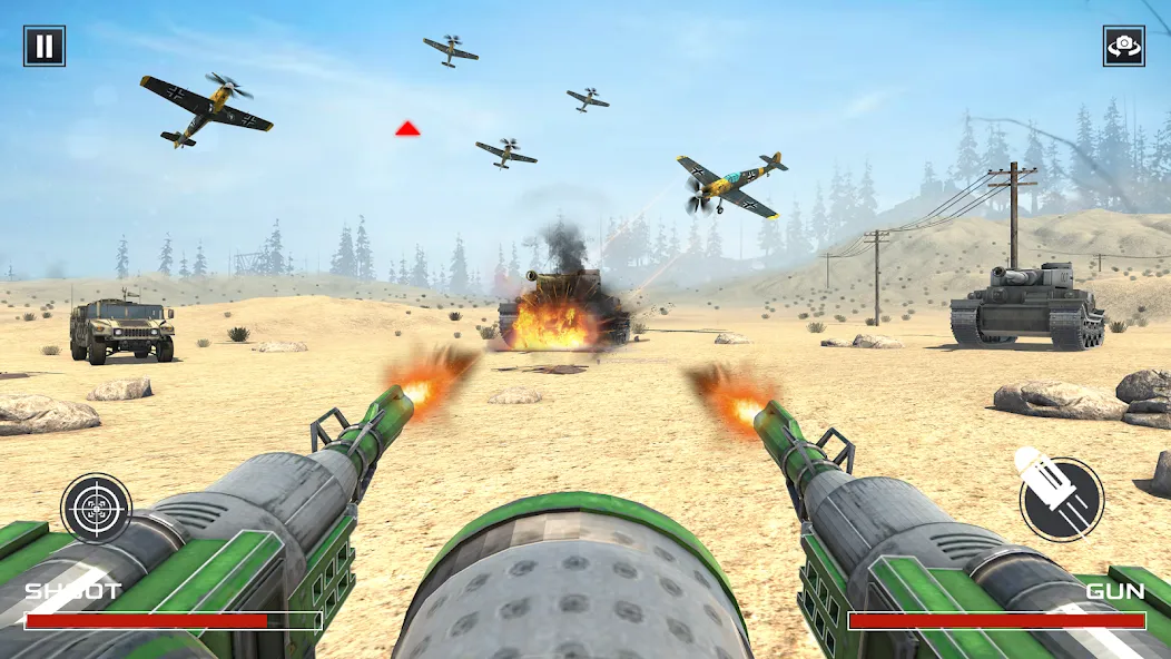 Скачать взлом FPS War Games- Aircrafts Games  [МОД Много монет] — последняя версия apk на Андроид screen 3