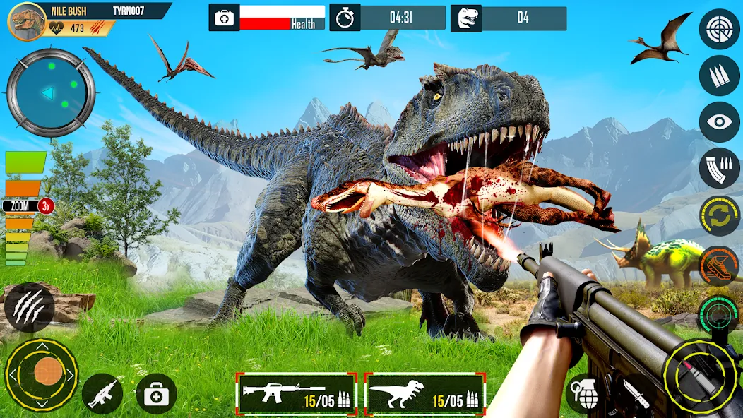 Взломанная Real Dino Hunting Gun Games (Риал Дино Хантинг Ган Геймс)  [МОД Меню] — последняя версия apk на Андроид screen 2