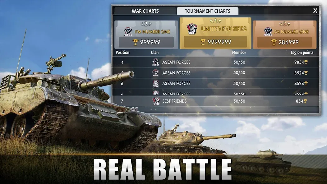 Скачать взломанную Tank Warfare: PvP Battle Game (Танковое сражение)  [МОД Меню] — стабильная версия apk на Андроид screen 2