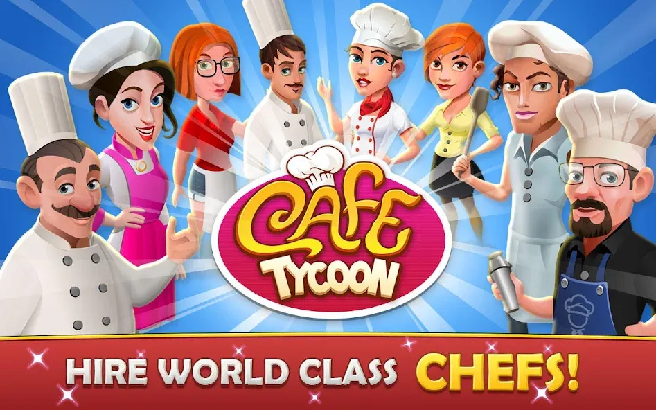 Взломанная Cafe Tycoon – Cooking & Fun  [МОД Unlocked] — стабильная версия apk на Андроид screen 2