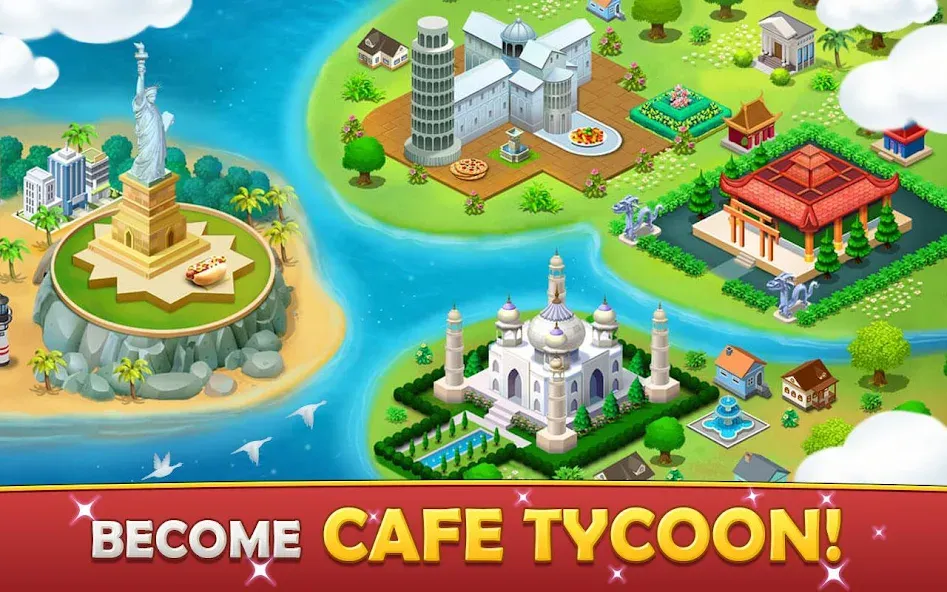 Взломанная Cafe Tycoon – Cooking & Fun  [МОД Unlocked] — стабильная версия apk на Андроид screen 5