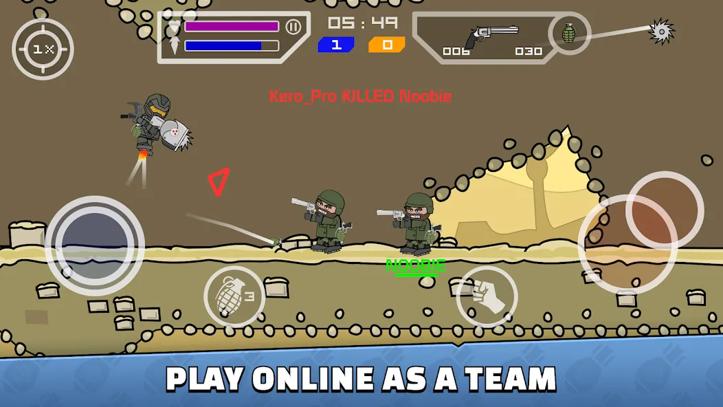 Взломанная Mini Militia — War.io (Мини Милития)  [МОД Меню] — последняя версия apk на Андроид screen 1