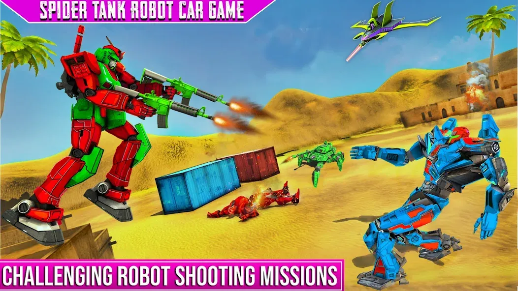 Взлом Spider Mech Wars — Robot Game  [МОД Бесконечные монеты] — полная версия apk на Андроид screen 4