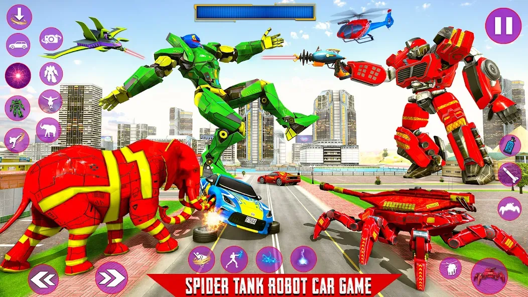 Взлом Spider Mech Wars — Robot Game  [МОД Бесконечные монеты] — полная версия apk на Андроид screen 5