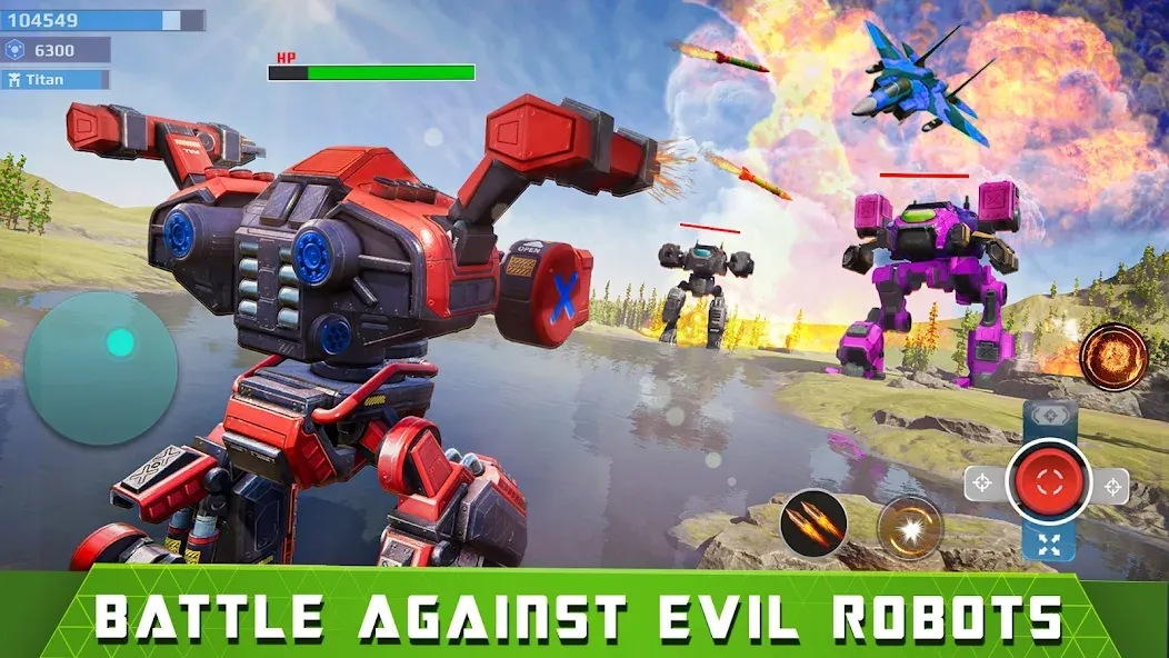 Скачать взломанную Mech Robot Wars — Multi Robot  [МОД Меню] — стабильная версия apk на Андроид screen 1