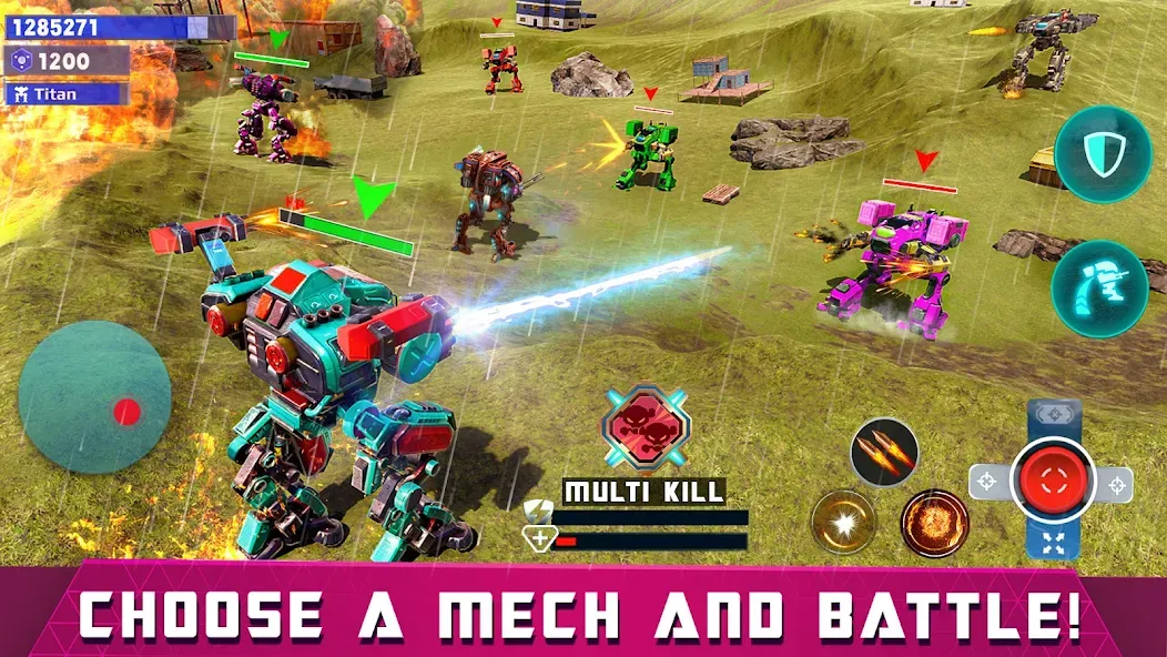 Скачать взломанную Mech Robot Wars — Multi Robot  [МОД Меню] — стабильная версия apk на Андроид screen 2