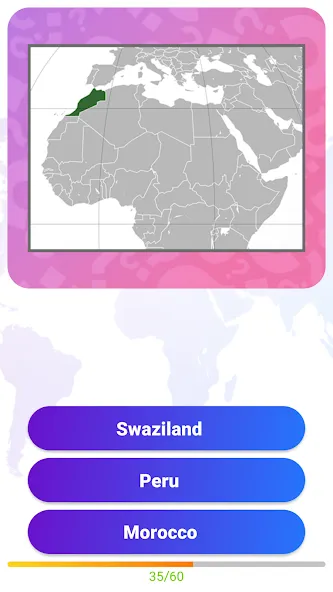 Скачать взломанную World Geography Quiz Game  [МОД Mega Pack] — полная версия apk на Андроид screen 3