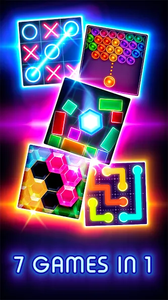 Скачать взломанную Tic Tac Toe Glow: 2 Players  [МОД Все открыто] — полная версия apk на Андроид screen 3