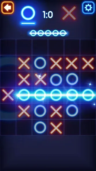 Скачать взломанную Tic Tac Toe Glow: 2 Players  [МОД Все открыто] — полная версия apk на Андроид screen 4