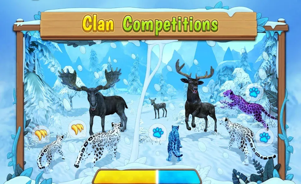 Взломанная Snow Leopard Family Sim Online  [МОД Бесконечные деньги] — последняя версия apk на Андроид screen 5