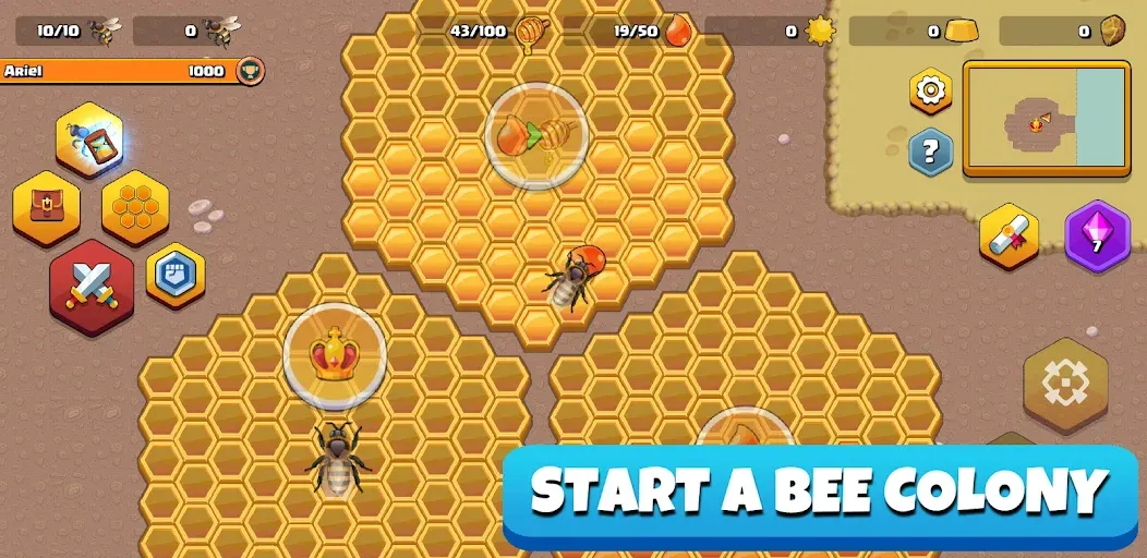 Взломанная Pocket Bees: Colony Simulator (Покет Биз)  [МОД Menu] — последняя версия apk на Андроид screen 1