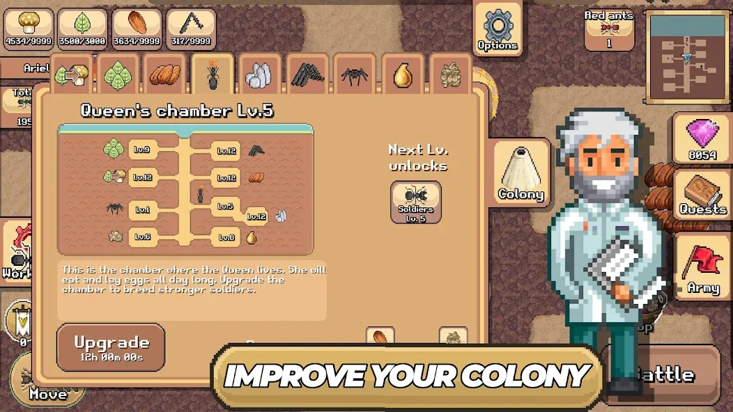 Скачать взлом Pocket Ants: Colony Simulator (Покет Муравьи)  [МОД Menu] — стабильная версия apk на Андроид screen 3