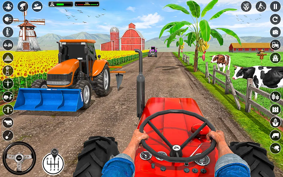 Скачать взломанную Tractor Farming: Tractor Games (Тракторное хозяйство)  [МОД Меню] — стабильная версия apk на Андроид screen 1