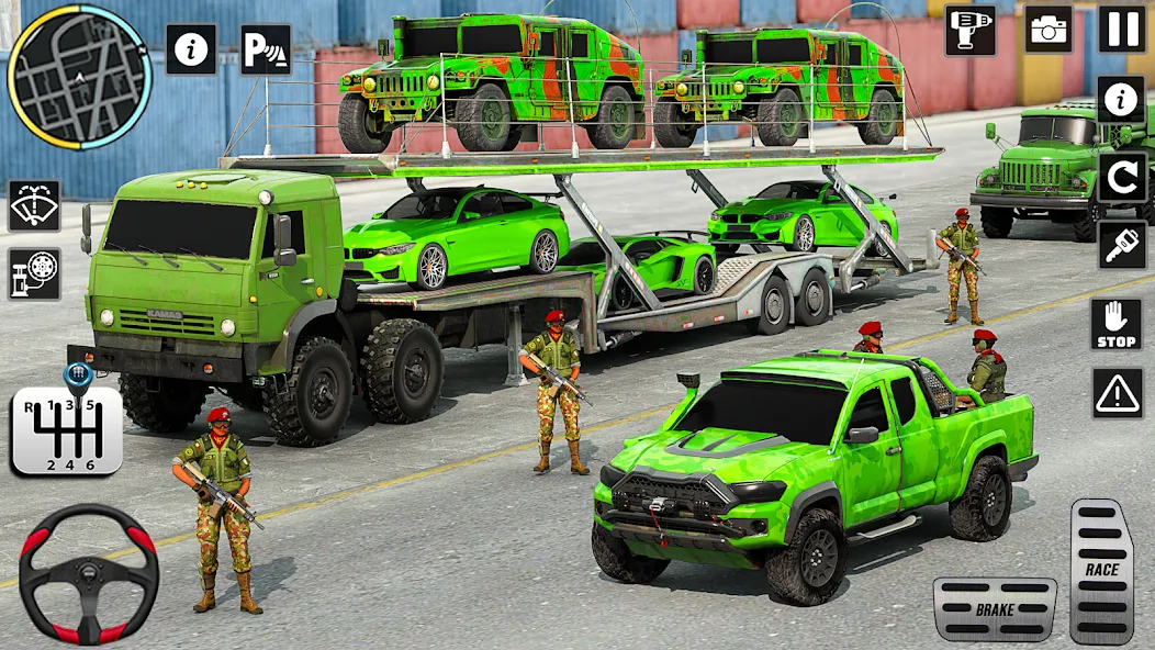 Скачать взлом US Army Games Truck Transport (Армейские военные транспортные игры)  [МОД Mega Pack] — последняя версия apk на Андроид screen 4