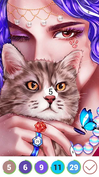 Скачать взломанную Hola Color—Coloring by Number (ола калор)  [МОД Все открыто] — последняя версия apk на Андроид screen 1