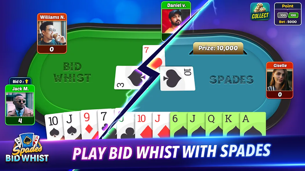 Взлом Spades: Bid Whist Classic Game (Бид Вист Классик)  [МОД Unlimited Money] — последняя версия apk на Андроид screen 2