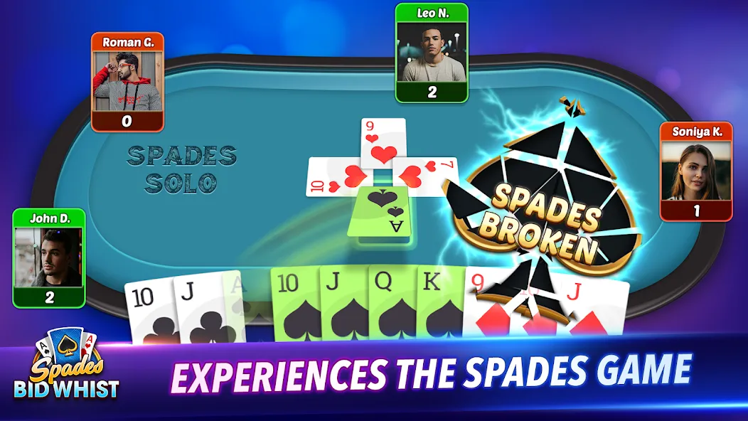 Взлом Spades: Bid Whist Classic Game (Бид Вист Классик)  [МОД Unlimited Money] — последняя версия apk на Андроид screen 3