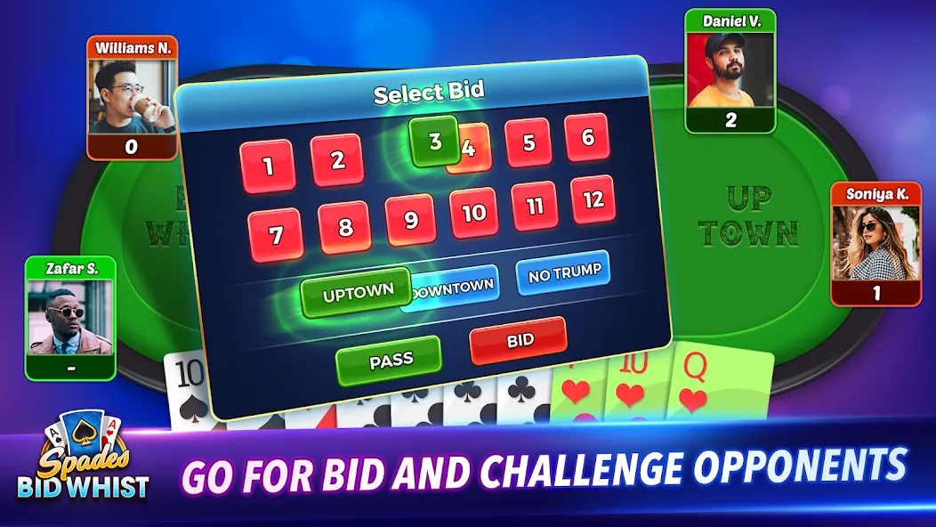 Взлом Spades: Bid Whist Classic Game (Бид Вист Классик)  [МОД Unlimited Money] — последняя версия apk на Андроид screen 5