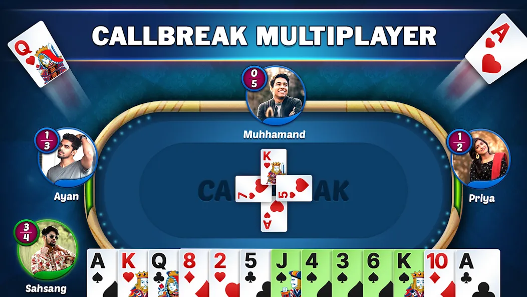 Взломанная Callbreak Star — Card Game (Коллбрик Стар)  [МОД Menu] — последняя версия apk на Андроид screen 1