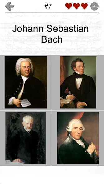 Взломанная Famous Composers Portrait Quiz  [МОД Бесконечные монеты] — стабильная версия apk на Андроид screen 2