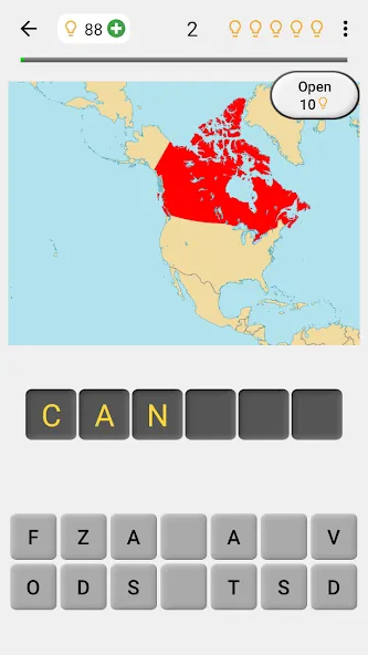 Скачать взломанную Maps of All Countries Geo-Quiz  [МОД Все открыто] — полная версия apk на Андроид screen 2