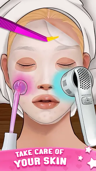 Взломанная ASMR Doctor Game: Makeup Salon (АСМР автономная сенсорная меридиональная реакция)  [МОД Все открыто] — полная версия apk на Андроид screen 4