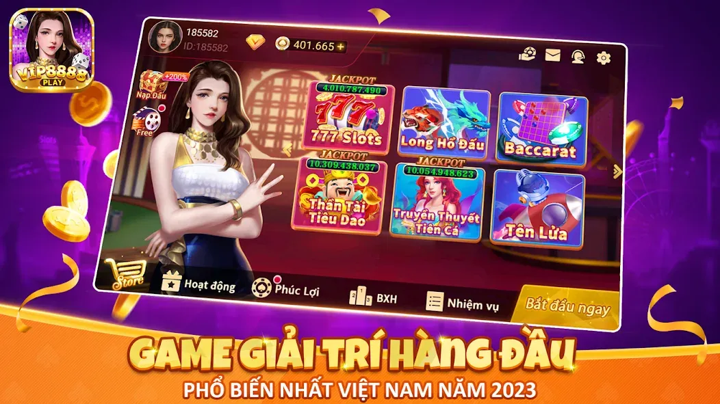 Взлом VIP8888 Play — Sòng Bạc ONLINE (ВИП8888 Плей)  [МОД Menu] — полная версия apk на Андроид screen 1