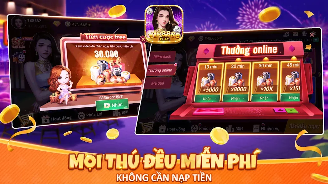 Взлом VIP8888 Play — Sòng Bạc ONLINE (ВИП8888 Плей)  [МОД Menu] — полная версия apk на Андроид screen 2