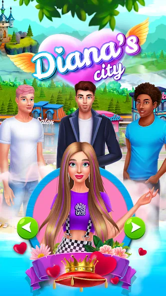 Взломанная Diana's city-fashion & beauty  [МОД Бесконечные монеты] — полная версия apk на Андроид screen 1