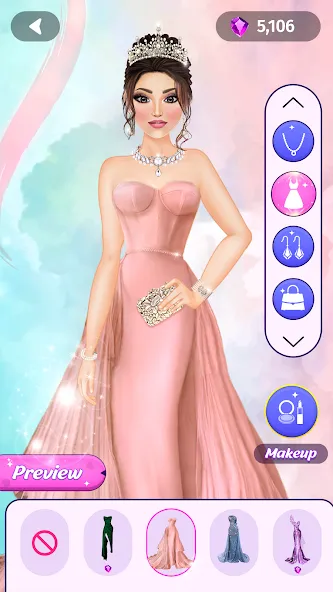 Взломанная Dress Up Fashion: Makeup Games  [МОД Бесконечные деньги] — стабильная версия apk на Андроид screen 5