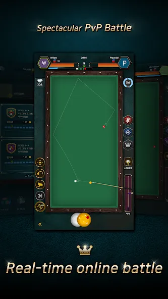 Скачать взломанную Real Billiards Battle — carom (Риал Бильярдс Батл)  [МОД Меню] — последняя версия apk на Андроид screen 1