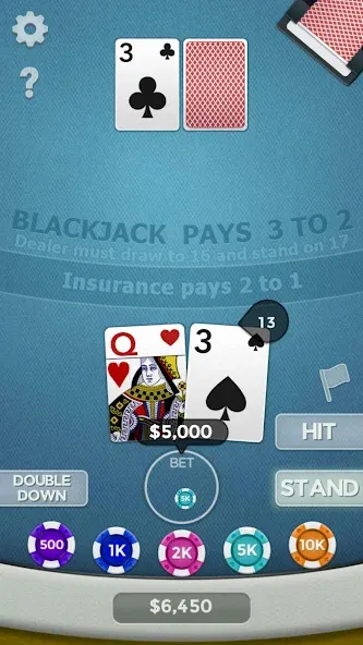 Скачать взломанную Blackjack 21  [МОД Много монет] — полная версия apk на Андроид screen 1