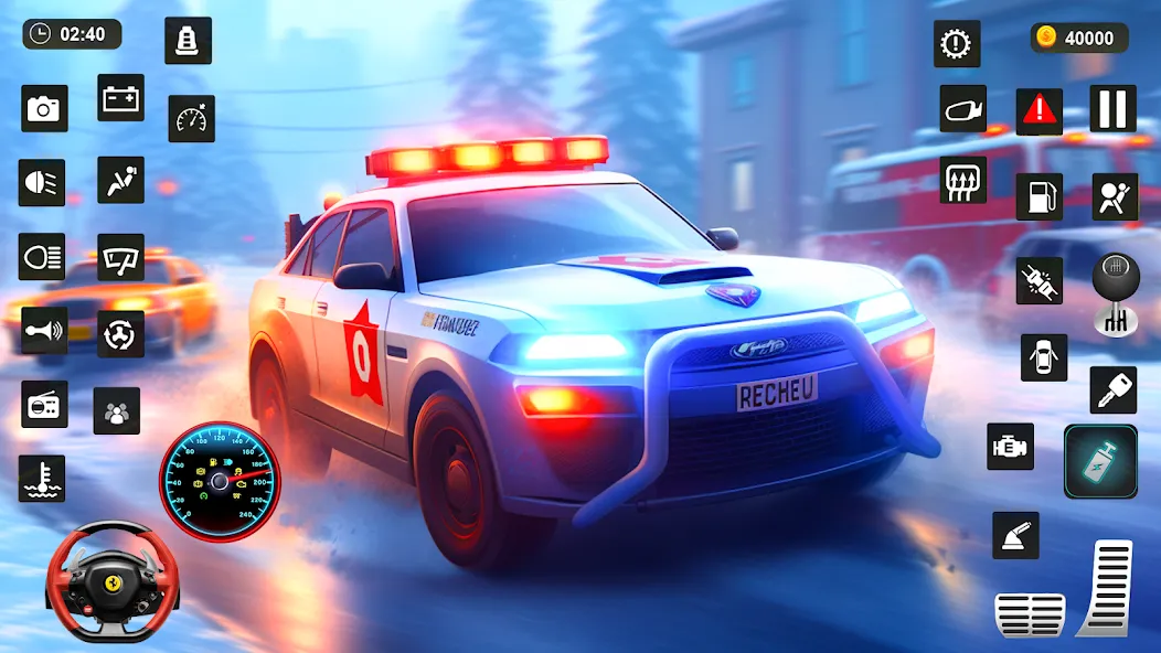 Скачать взломанную Police Car Kids Driving Game (Кидс Полис Геймс)  [МОД Unlocked] — стабильная версия apk на Андроид screen 1