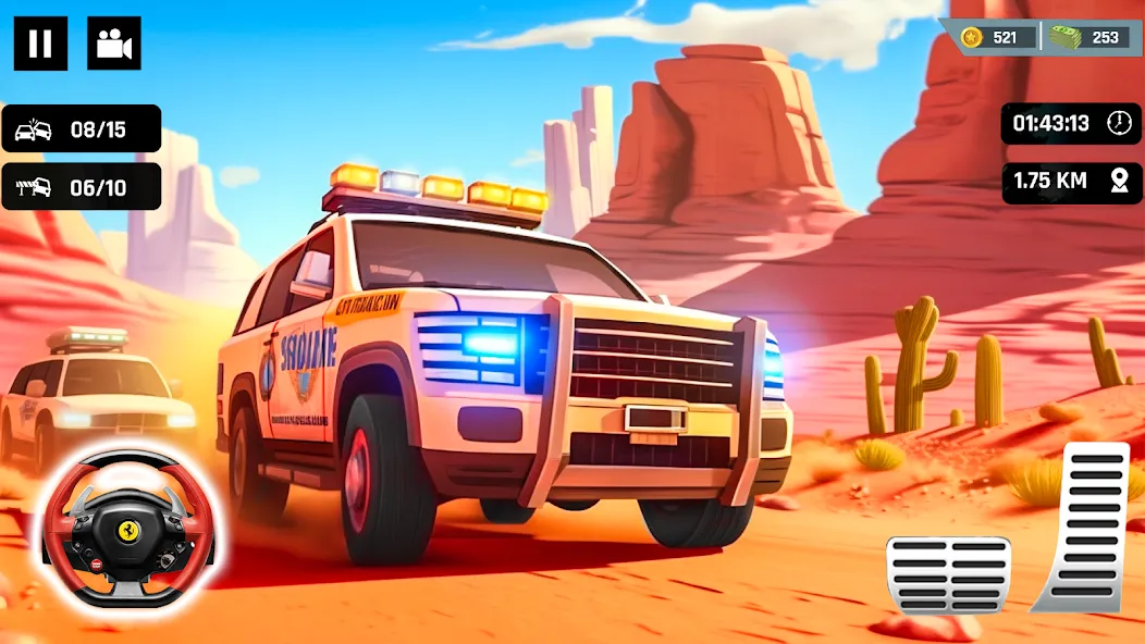 Скачать взломанную Police Car Kids Driving Game (Кидс Полис Геймс)  [МОД Unlocked] — стабильная версия apk на Андроид screen 2