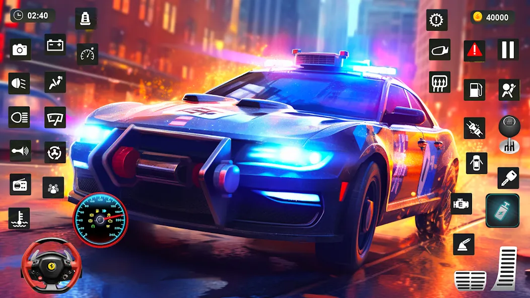 Скачать взломанную Police Car Kids Driving Game (Кидс Полис Геймс)  [МОД Unlocked] — стабильная версия apk на Андроид screen 4