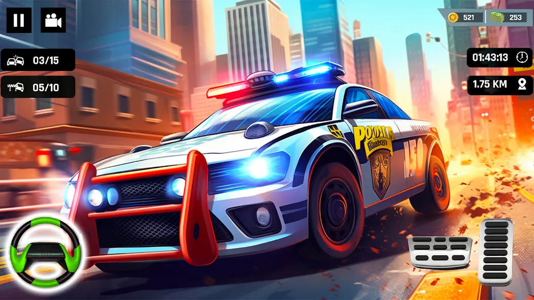 Скачать взломанную Police Car Kids Driving Game (Кидс Полис Геймс)  [МОД Unlocked] — стабильная версия apk на Андроид screen 5