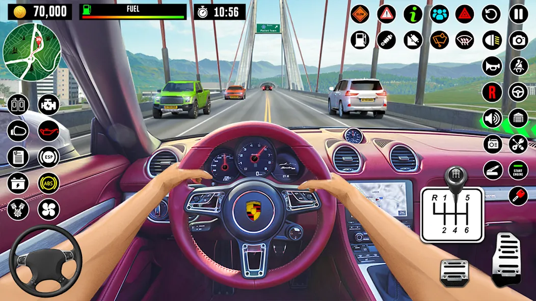 Взломанная City Driving School Car Games  [МОД Меню] — последняя версия apk на Андроид screen 4