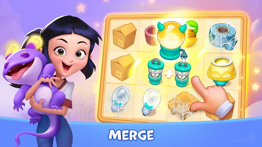 Скачать взломанную Lucy’s Ville: Fabulous Merge  [МОД Меню] — стабильная версия apk на Андроид screen 2