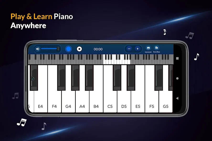 Скачать взломанную Real Piano Keyboard  [МОД Меню] — последняя версия apk на Андроид screen 1