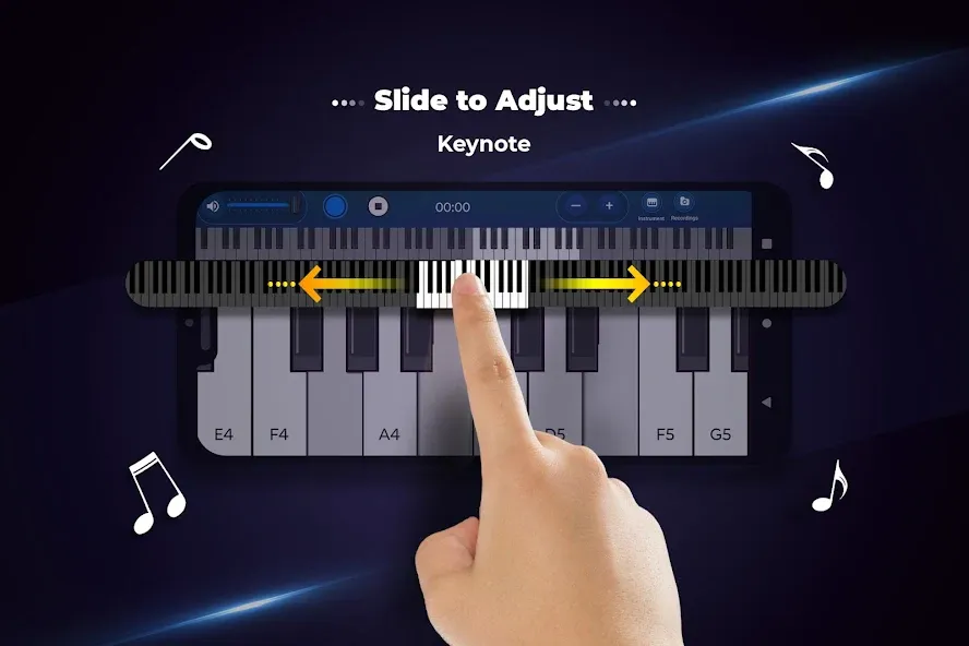 Скачать взломанную Real Piano Keyboard  [МОД Меню] — последняя версия apk на Андроид screen 3