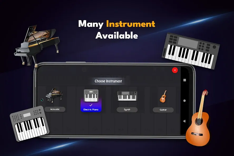 Скачать взломанную Real Piano Keyboard  [МОД Меню] — последняя версия apk на Андроид screen 5