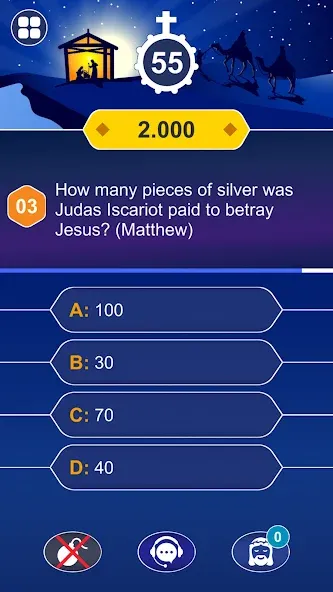 Скачать взлом Daily Bible Trivia: Quiz Games  [МОД Mega Pack] — стабильная версия apk на Андроид screen 4