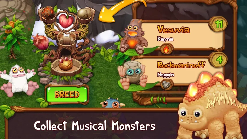 Взломанная Singing Monsters: Dawn of Fire (Сингинг Монстерс)  [МОД Mega Pack] — стабильная версия apk на Андроид screen 1