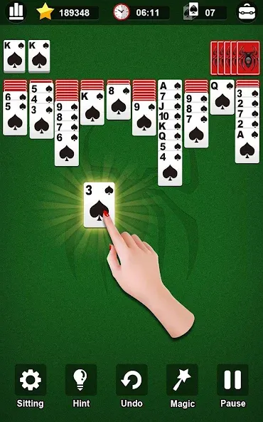 Скачать взлом Spider Solitaire  [МОД Unlocked] — последняя версия apk на Андроид screen 1